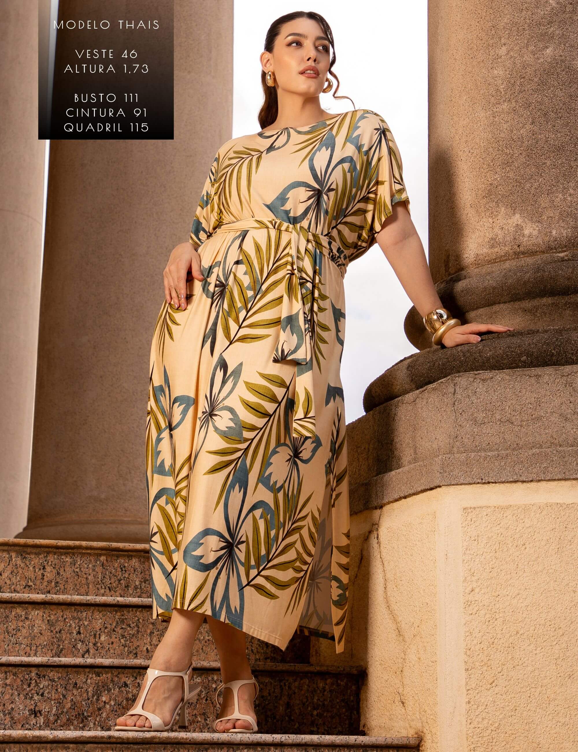 Vestido Estampado Griselda Off White