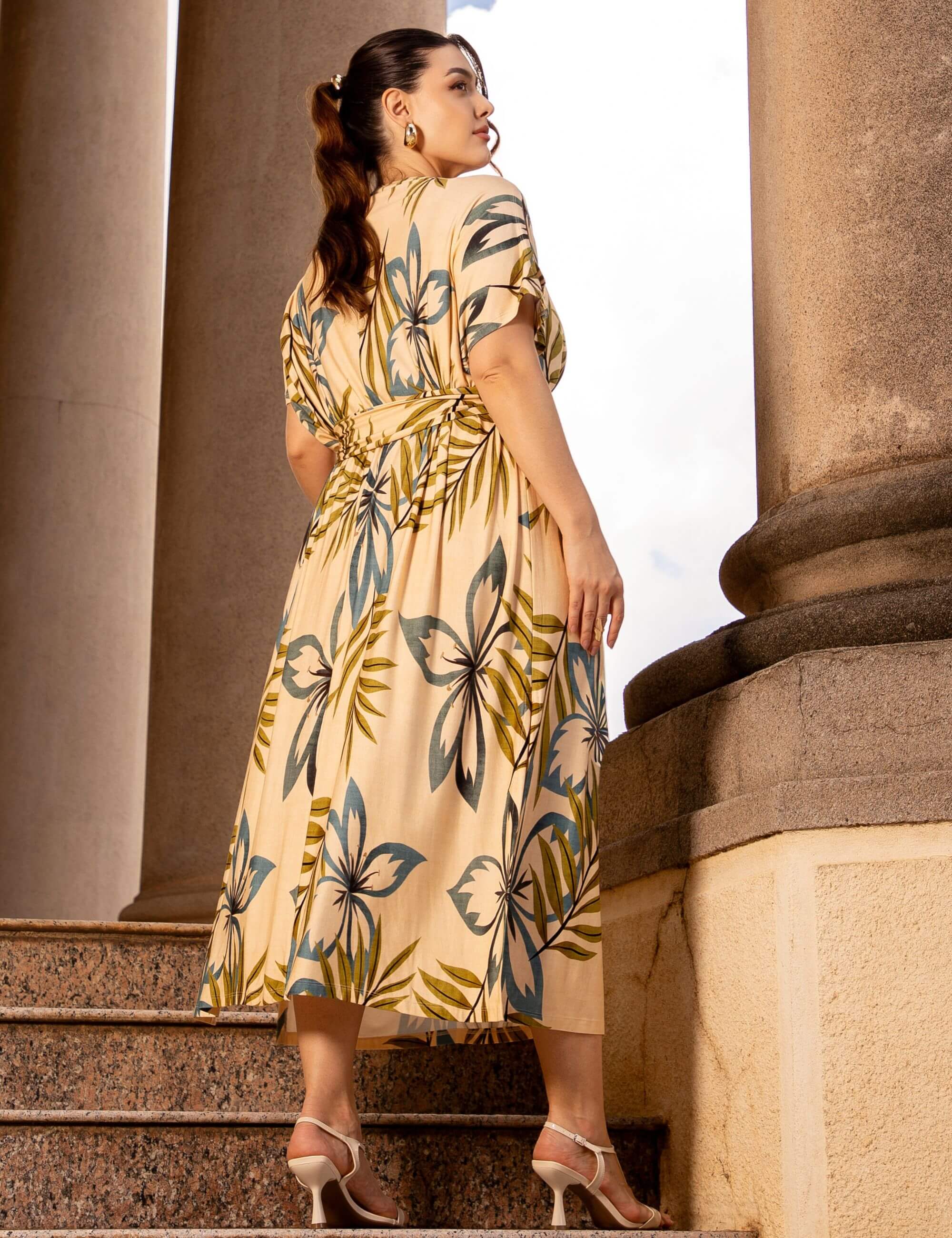 Vestido Estampado Griselda Off White