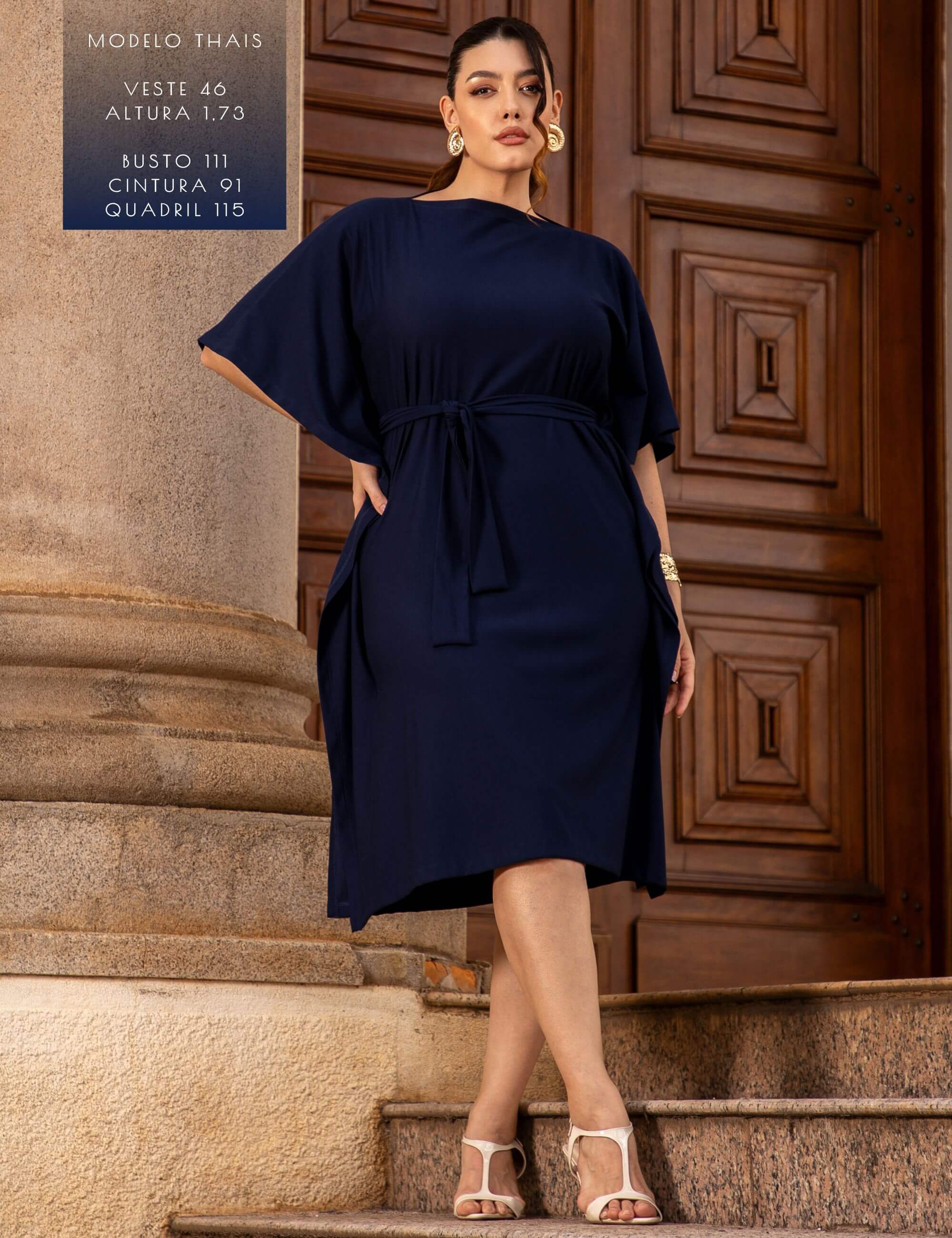 Vestido Marbella Gisela Azul Marinho