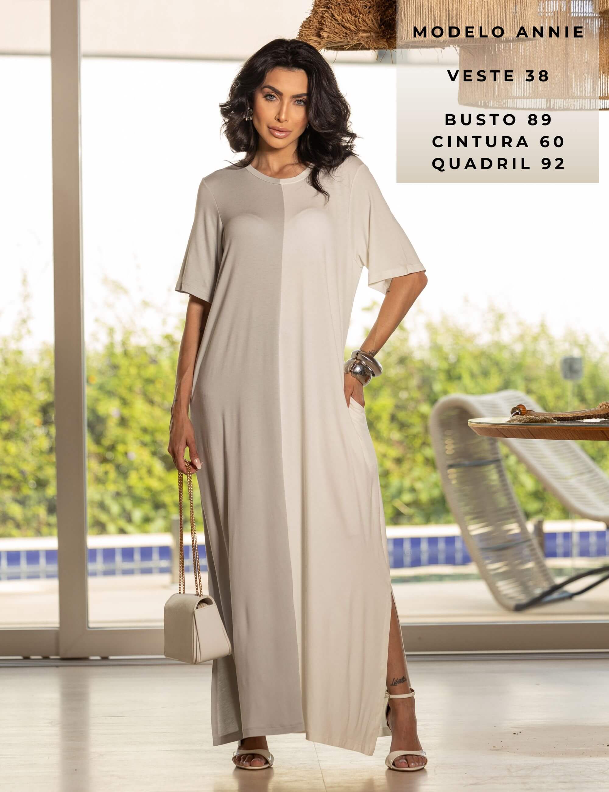 Vestido Pruella Gelo/ Off white