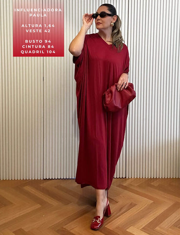 Vestido Suelen Vermelho Hip Hop