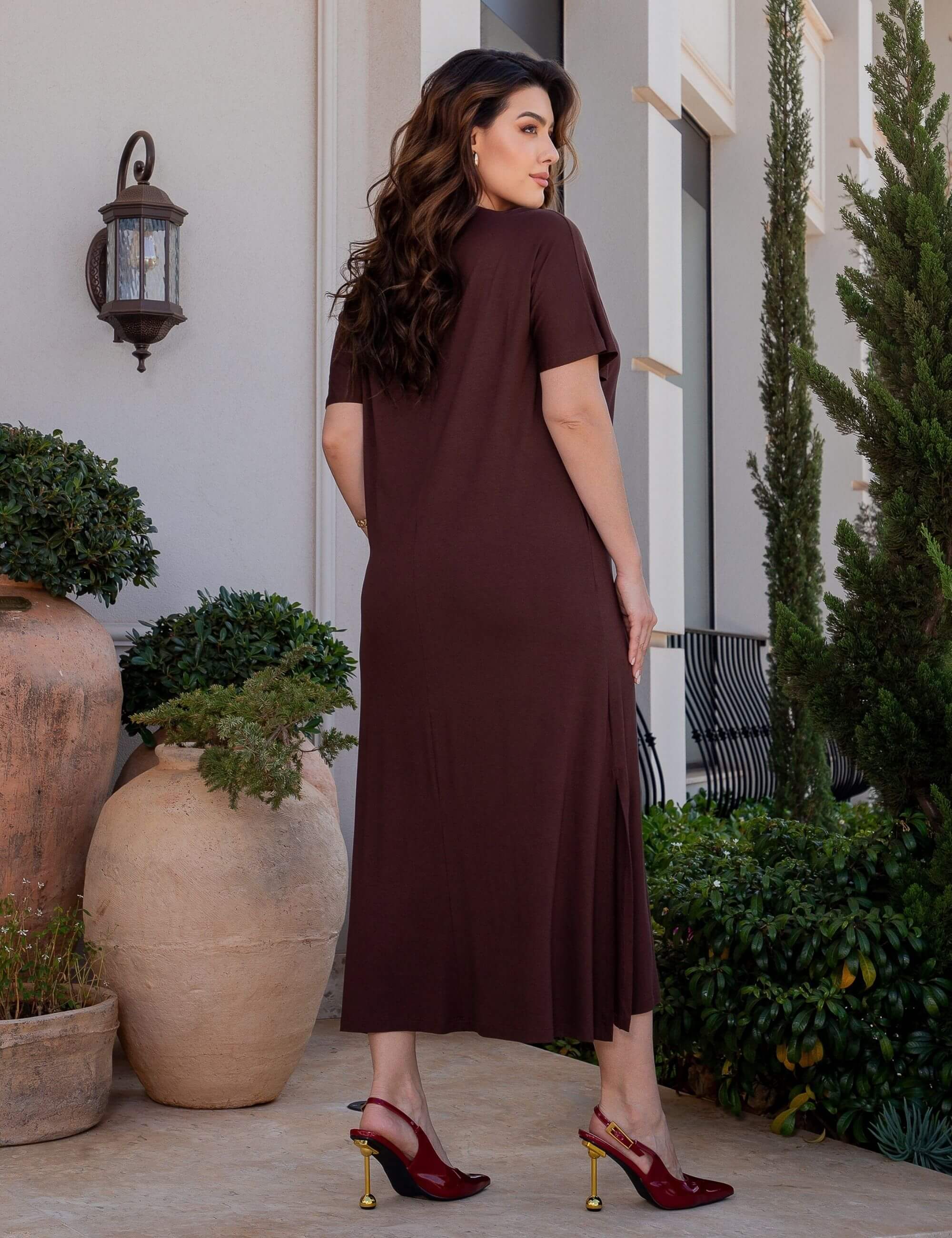 Vestido Vasti Marrom Natureza