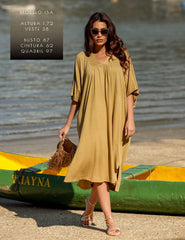 Vestido Vicenza Dandara Verde Persa
