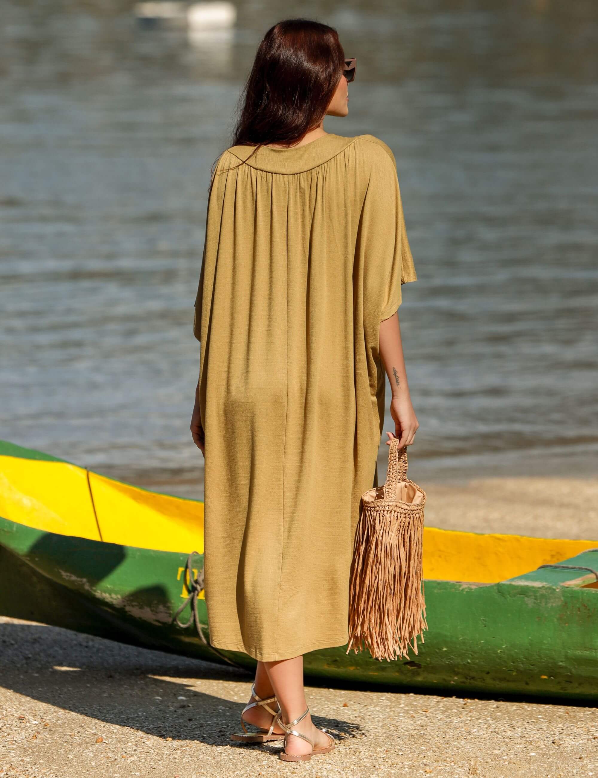 Vestido Vicenza Dandara Verde Persa