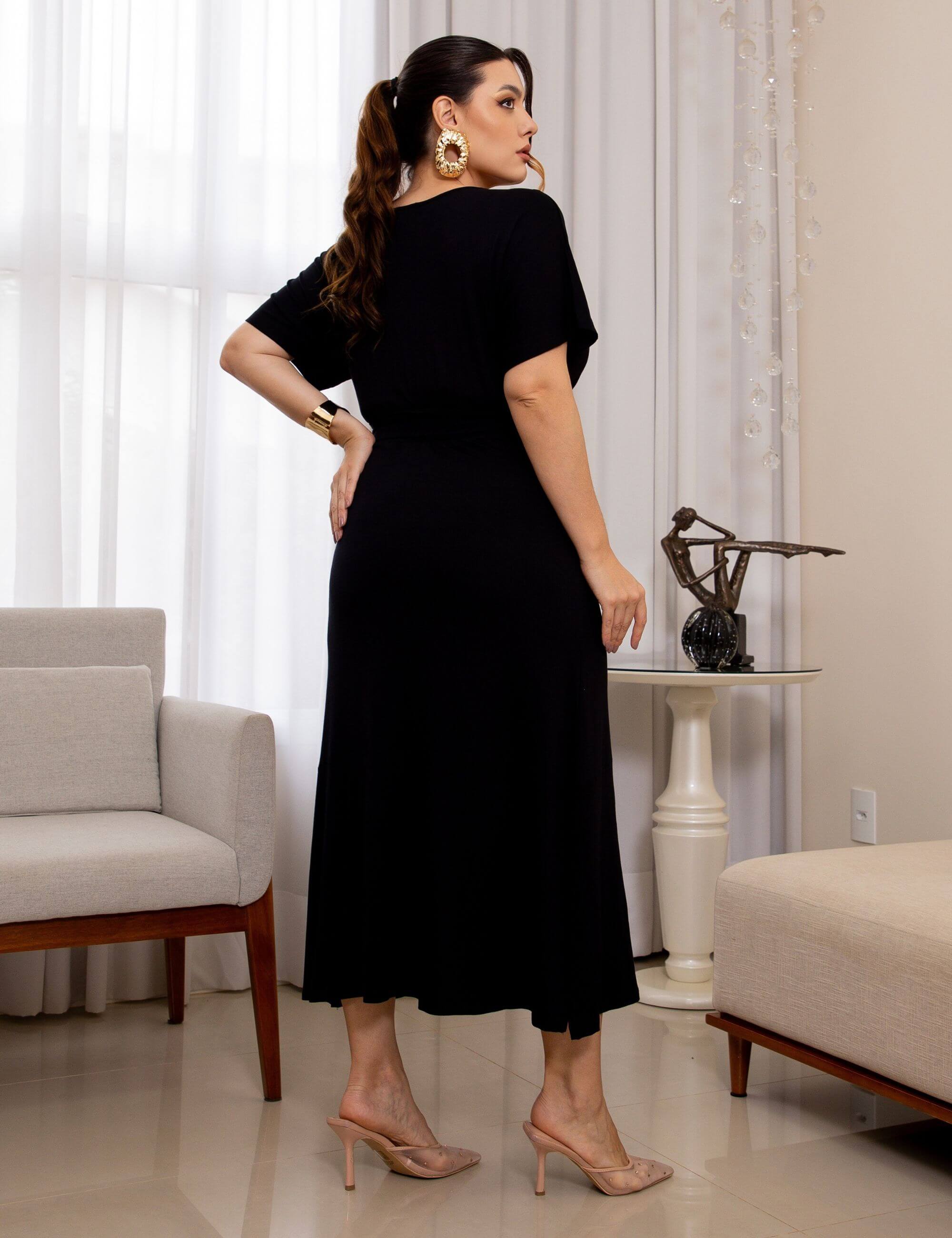 Vestido Vicenza Gomer Preto
