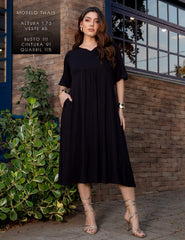 Vestido Vicenza Joanna Preto