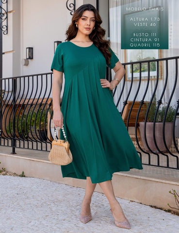 Vestido Vicenza Viola Verde Castanheira