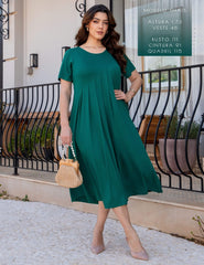 Vestido Vicenza Viola Verde Castanheira